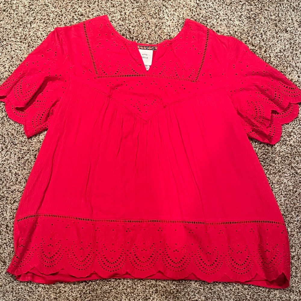 Knox Rose Red Blouse